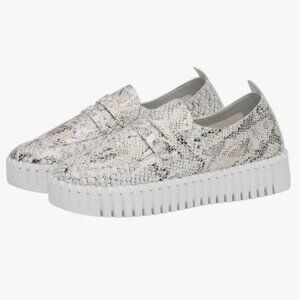 Ilse Jacobsen Tulip Flats Platform Loafer With Snakeskin size 39